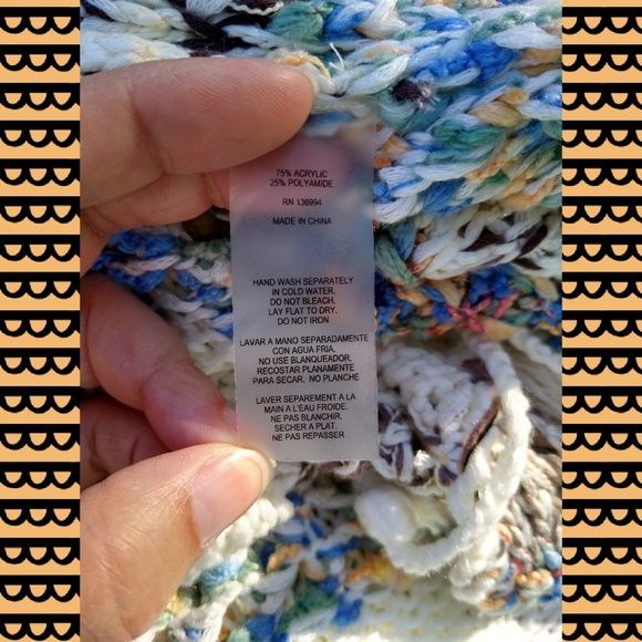 VILA MILANO by SIONI tie front crochet cardigan - Picture 4 of 4